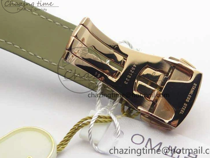 0104 De Ville Chronograph RG OMF 1:1 Best Edition Black Dial On Black Leather Strap A Sophisticated 8106